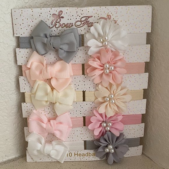 Bow Fancy 10 Heandbands for Baby - Picture 3 of 3